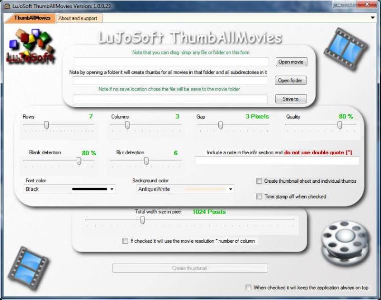 Windows 7 LuJoSoft ThumbAllMovies 1.0.0 full